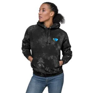 S&B Unisex Champion Tie-Dye Mirror Heart Sweatshirt