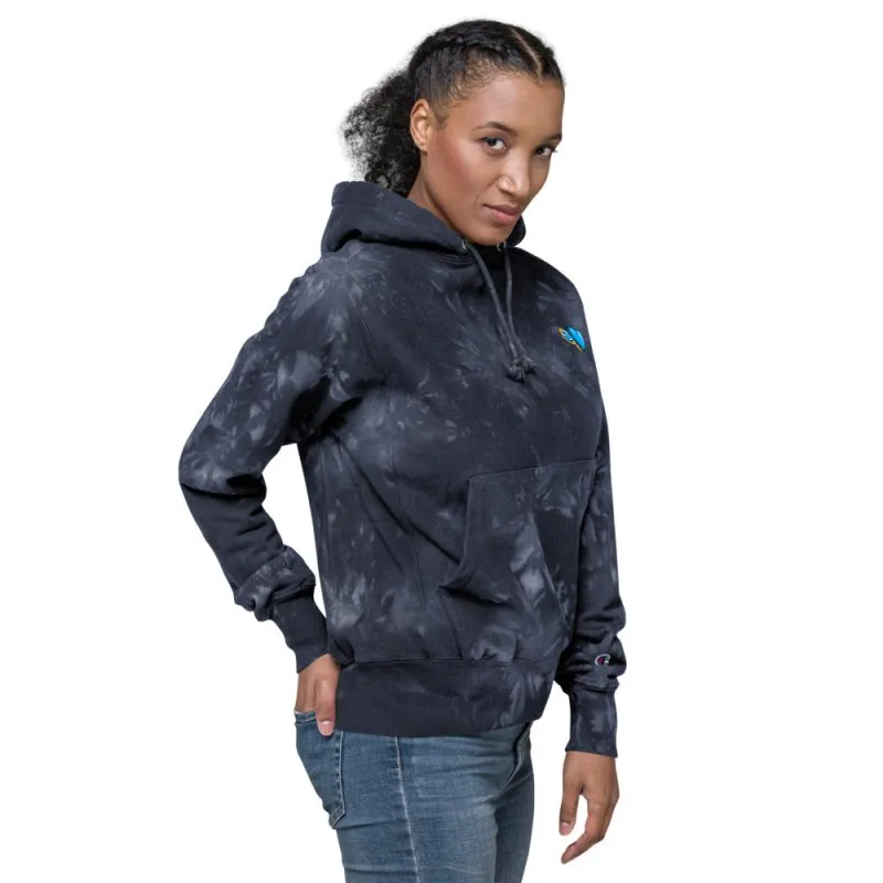S&B Unisex Champion Tie-Dye Mirror Heart Sweatshirt
