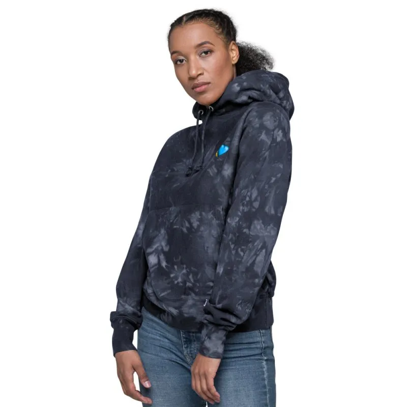 S&B Unisex Champion Tie-Dye Mirror Heart Sweatshirt