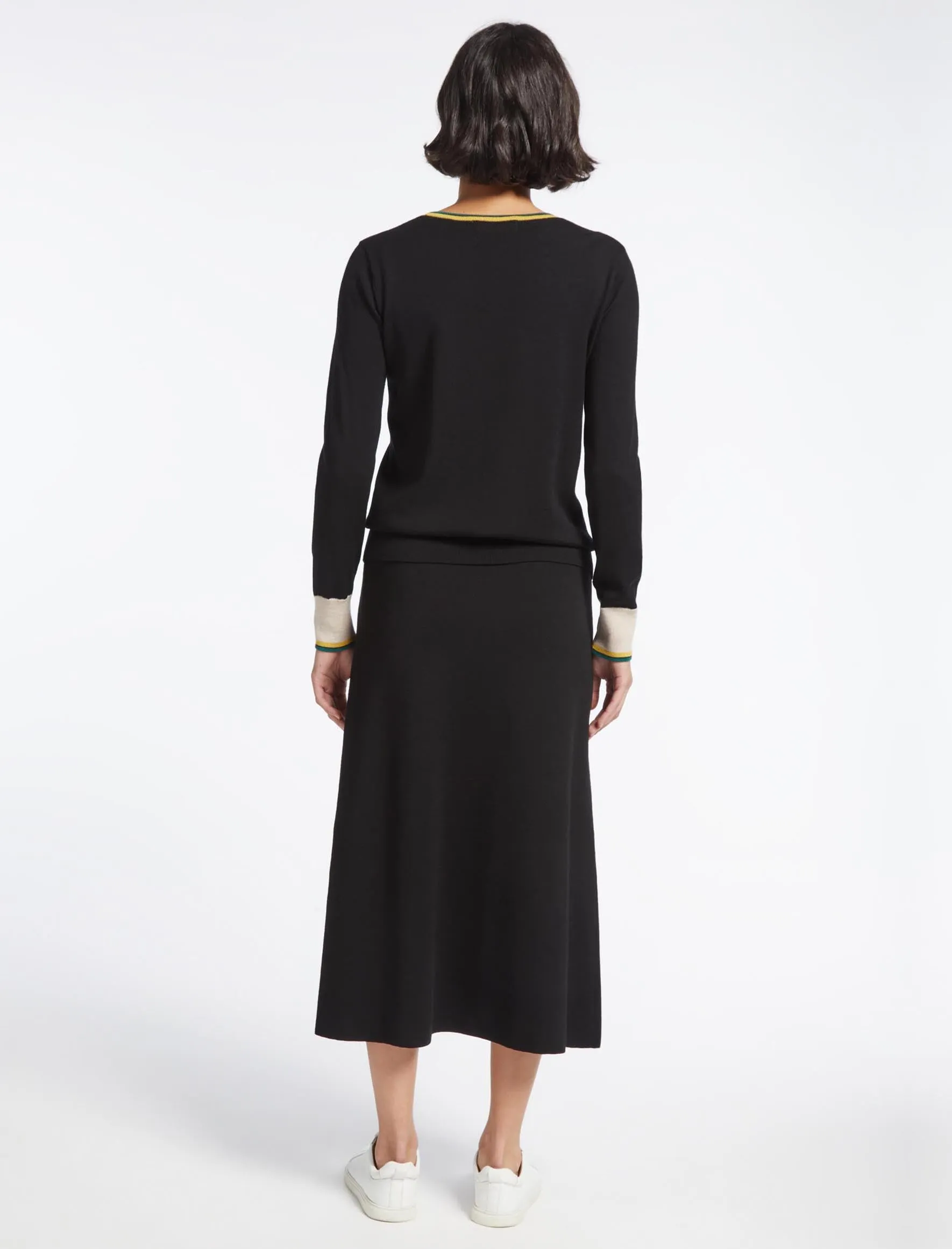 Sasha Wool Skirt - Black