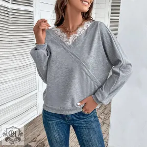 Solid V-Neck Sweater