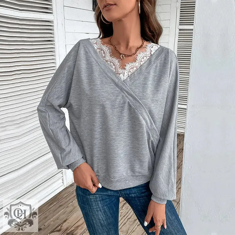 Solid V-Neck Sweater