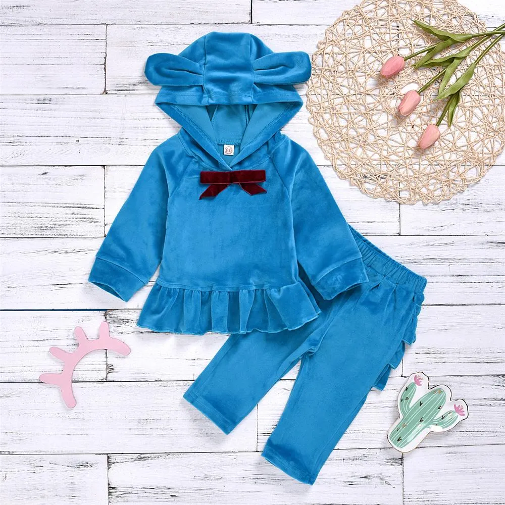 Toddler Girls Hooded Long Sleeve Top & Pants Baby Girl Wholesale