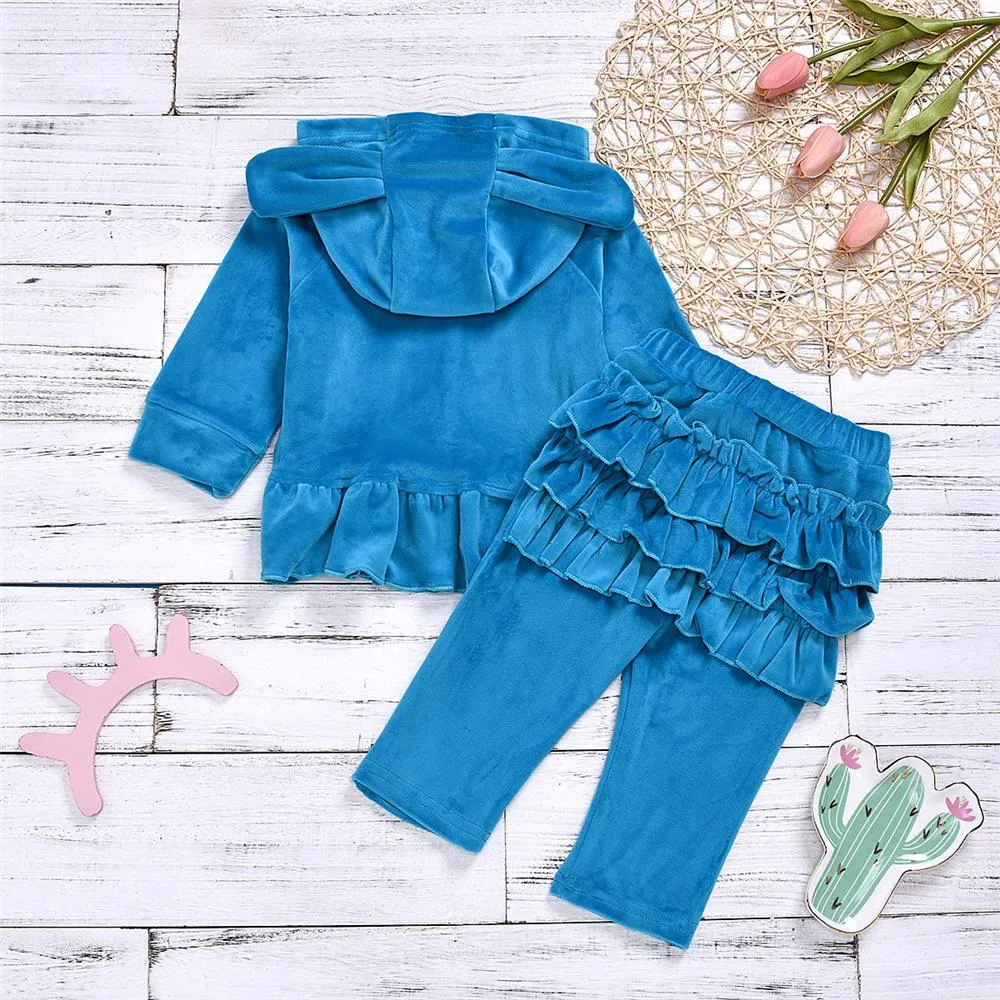 Toddler Girls Hooded Long Sleeve Top & Pants Baby Girl Wholesale