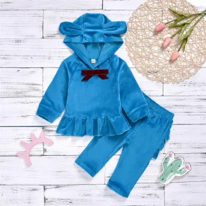 Toddler Girls Hooded Long Sleeve Top & Pants Baby Girl Wholesale