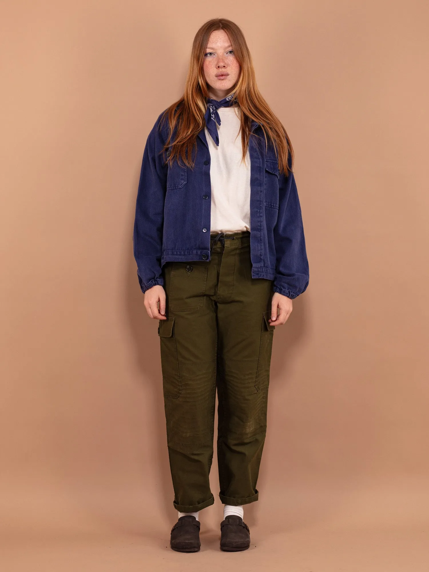 Vintage 80's Women Cropped Work Jacket