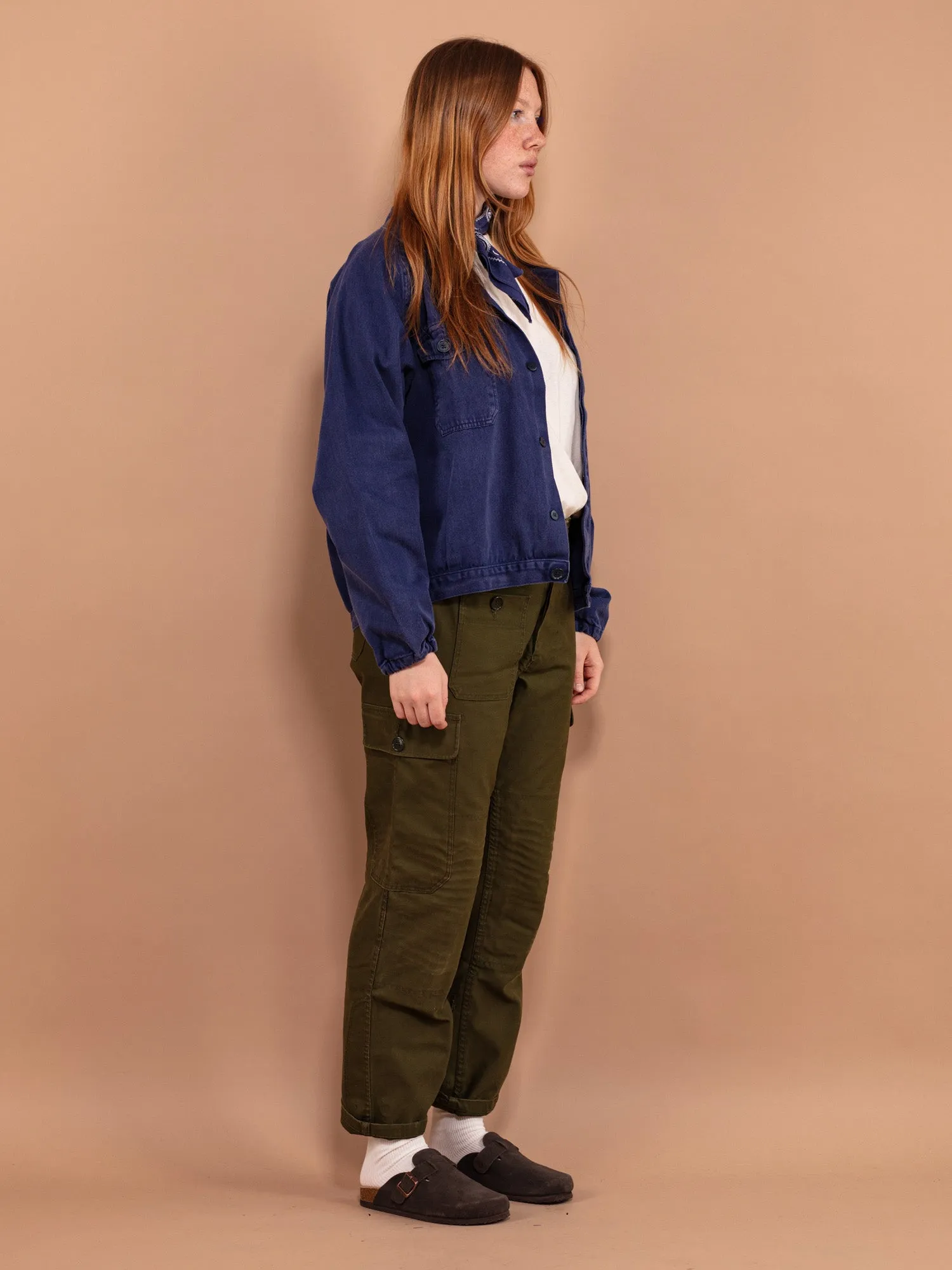 Vintage 80's Women Cropped Work Jacket