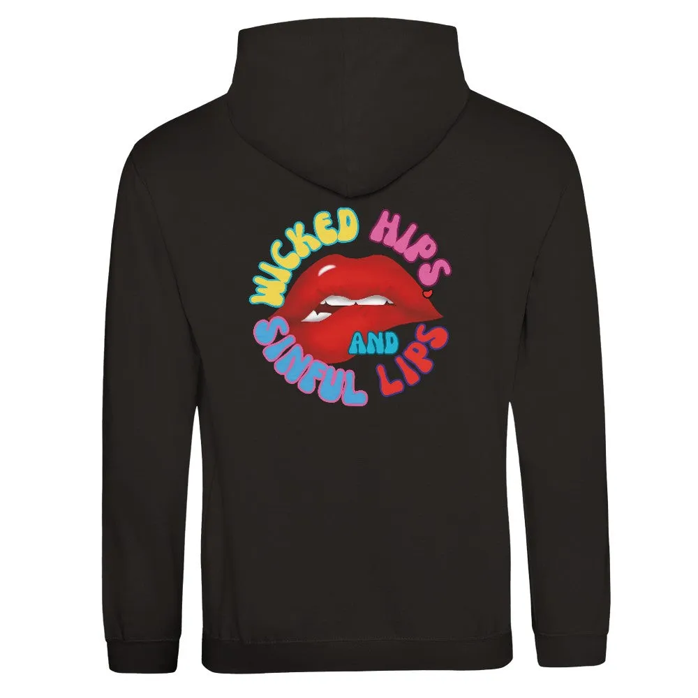 Wicked Hips and Sinful Lips Unisex Hoodie – Soft Ringspun Cotton Blend in Trendy Colors