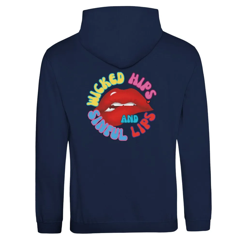 Wicked Hips and Sinful Lips Unisex Hoodie – Soft Ringspun Cotton Blend in Trendy Colors