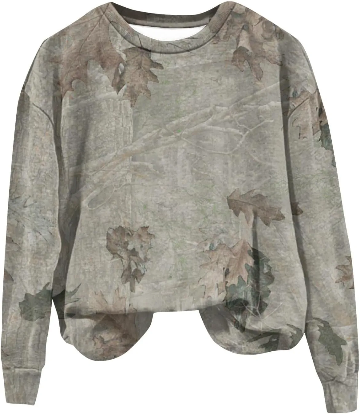 Womens Camo Oversized Sweatshirts Y2k Graphic Sweater Crewneck Long Sleeve Pullover Shirts