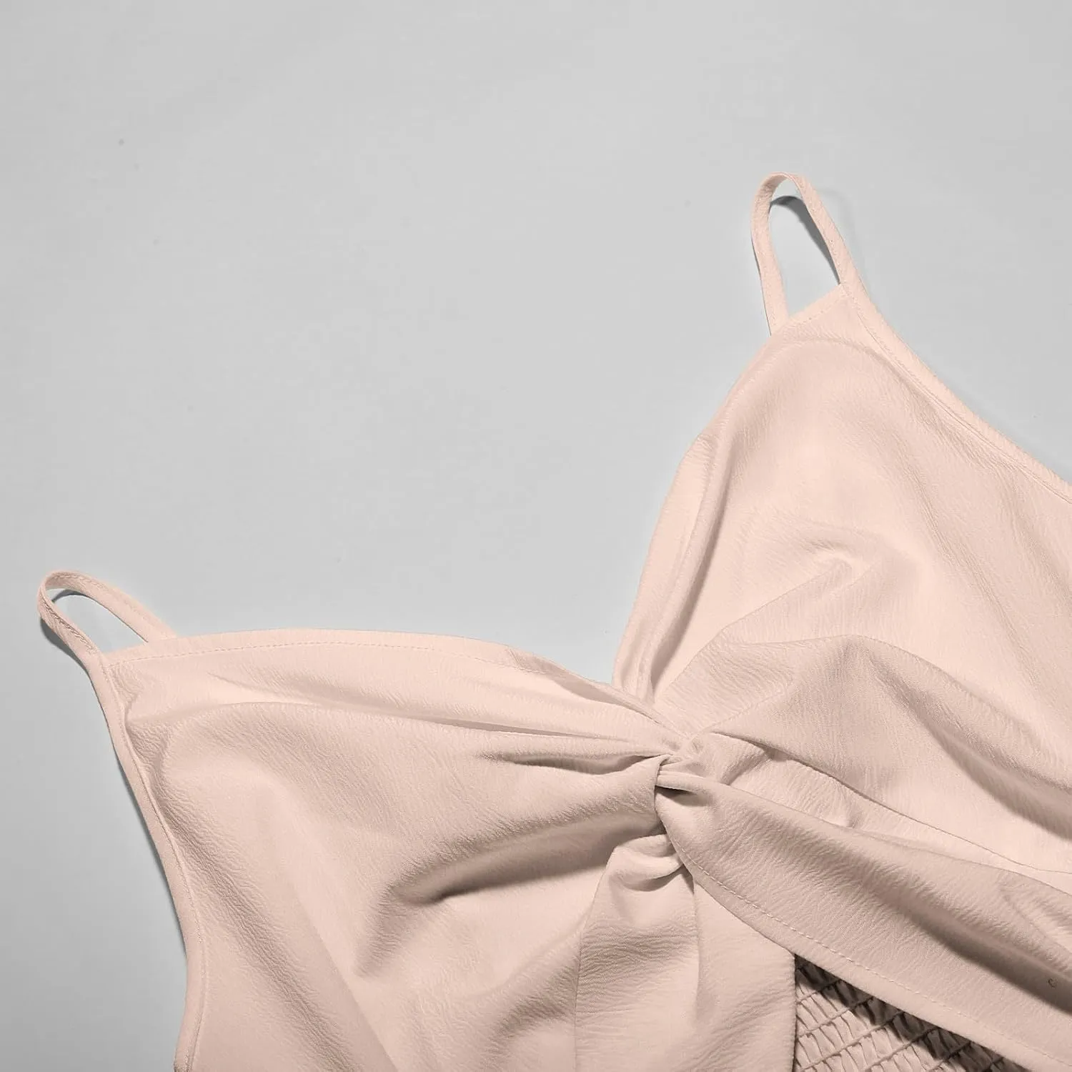Women's Jumpsuit Sexy Neck Spaghetti Straps Double Layer Ruffle Hem Mini Short Romper Aline Dresses for