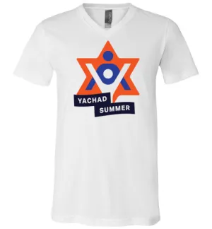 Yachad Summer Bella Canvas Unisex V-Neck White T-Shirt