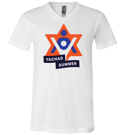 Yachad Summer Bella Canvas Unisex V-Neck White T-Shirt