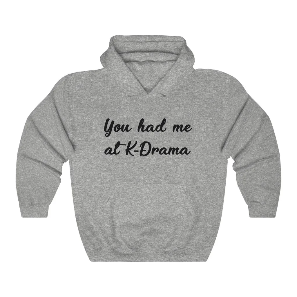 You Had Me At K-Drama Hoodie - Trendy Winter Kpop Hoodies Kpop Fashion - Kpop Hooded Sweater